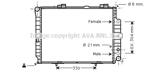 AVA QUALITY COOLING Radiators, Motora dzesēšanas sistēma MS2208